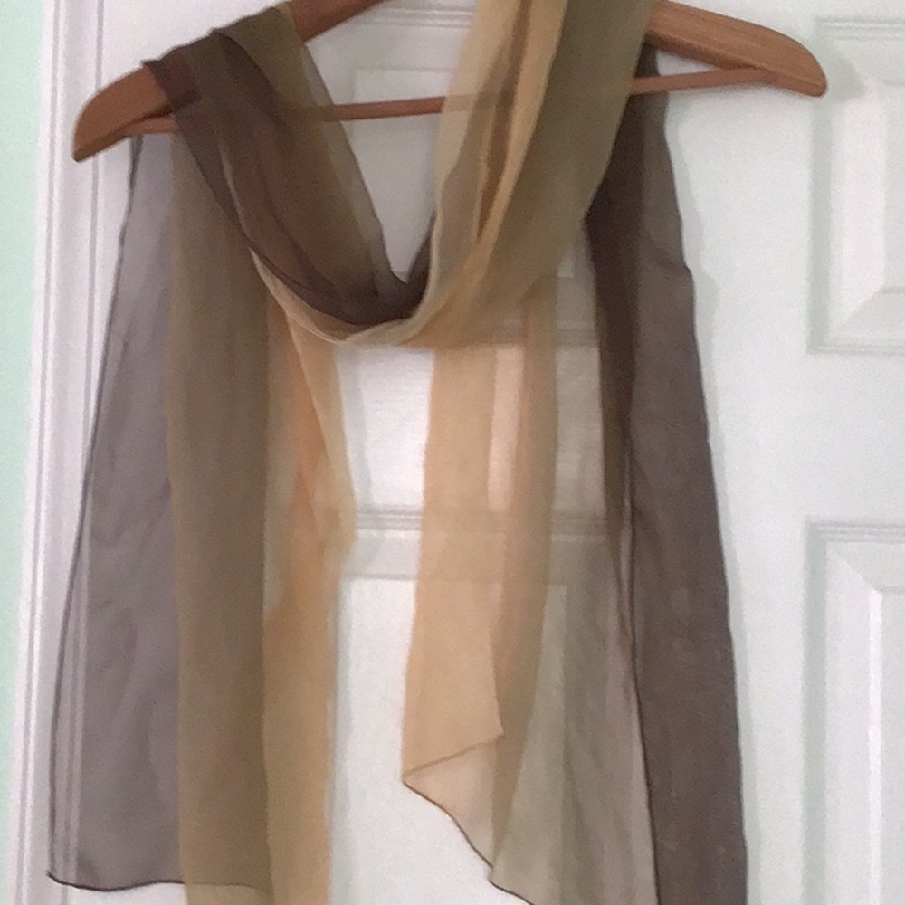 Silky ombre see through scarf